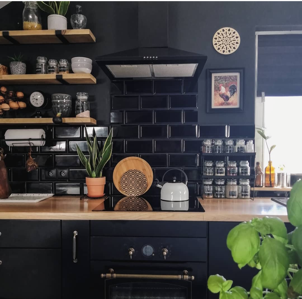 Rustic Shelf with Lipped Up Brackets, W22cm x D3.4cm