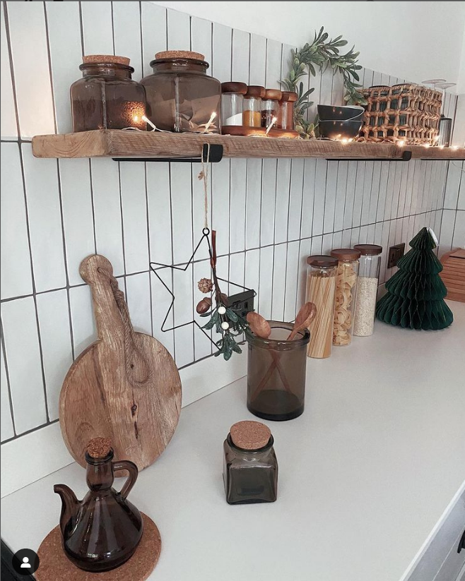 Rustic Deep Shelf with Lipped Up Brackets, W30cm x D3.4cm