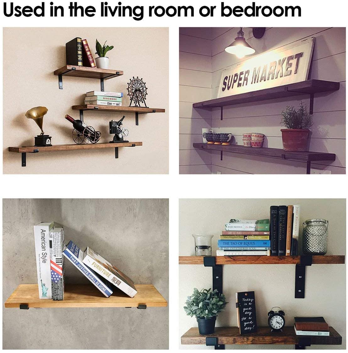 2x Industrial Z Brackets for Shelves