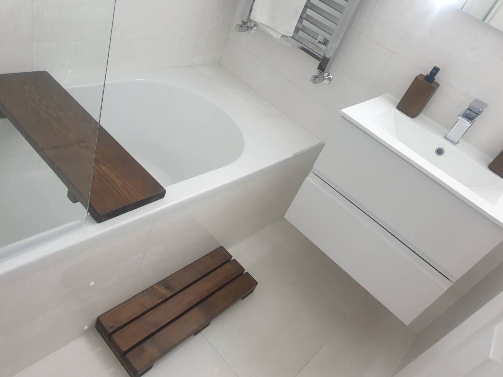 Rustic Wooden Bath Caddy / Tray