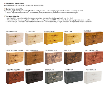 Wood Colour Samples | Reclaimed Wood Finish Swatches
