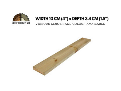 Rustic Extra Narrow Scaffold Board for Shelf - 10cm x 3.4cm