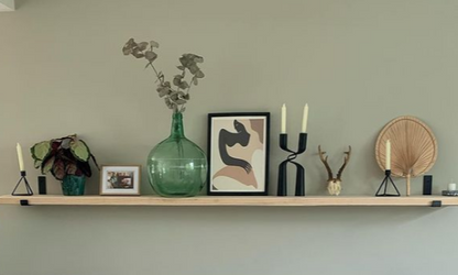 Rustic Deep Shelf with Lipped Up Brackets, W30cm x D3.4cm