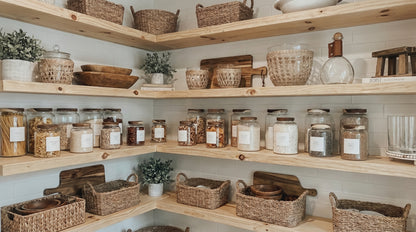 Solid Wood Corner Shelf, Rustic Floating Wall Shelving (depth 30cm)