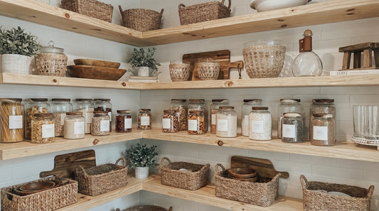 Solid Wood Corner Shelf, Rustic Floating Wall Shelving (depth 30cm)