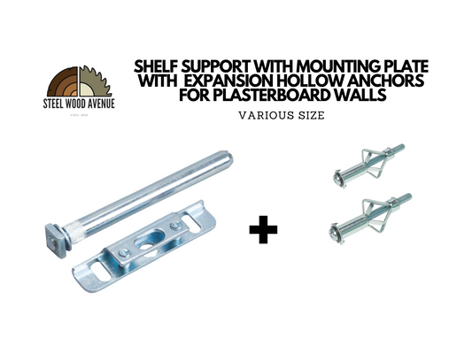 Set of Floating Shelf Brackets with Hollow Anchor Fixings