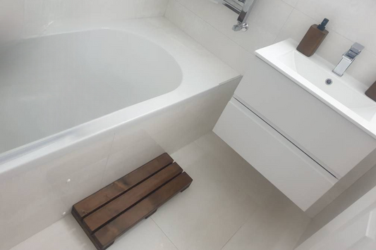 Rustic Wooden Bath Duck Board Mat