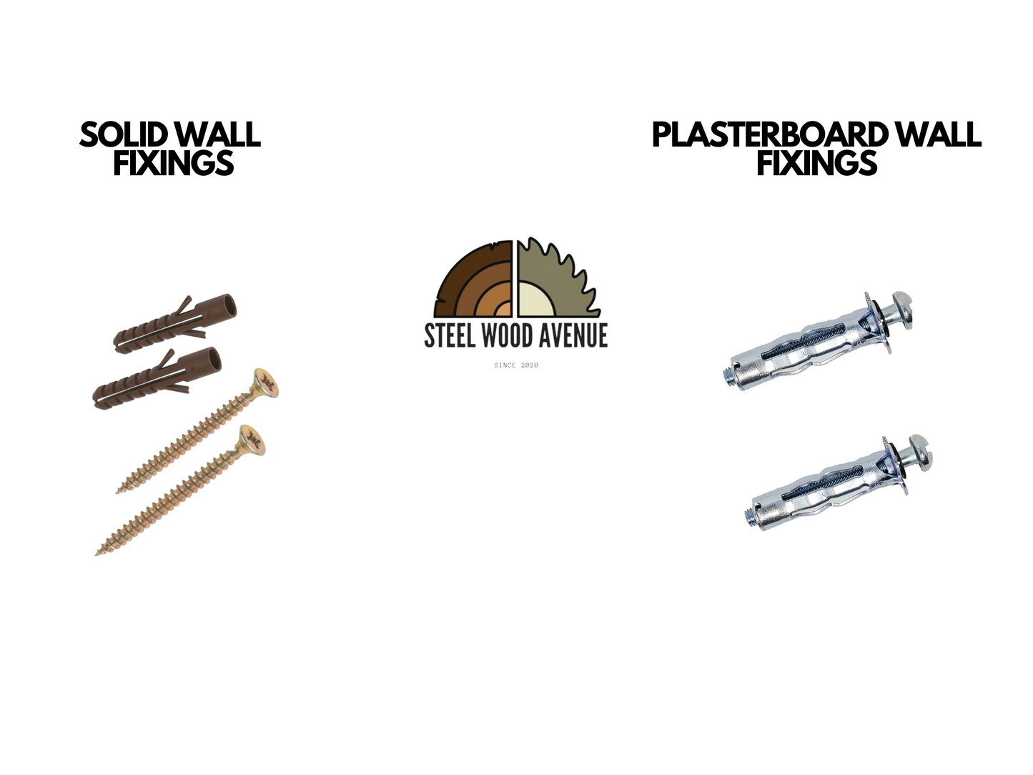 2x Industrial L Brackets for Shelves