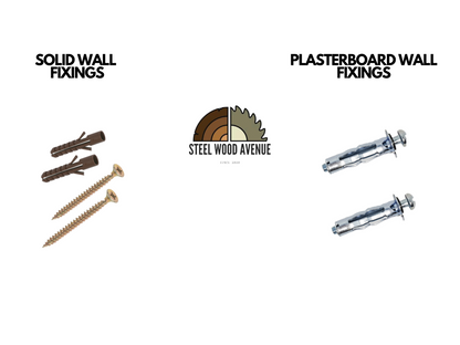 2x Industrial L Brackets for Shelves