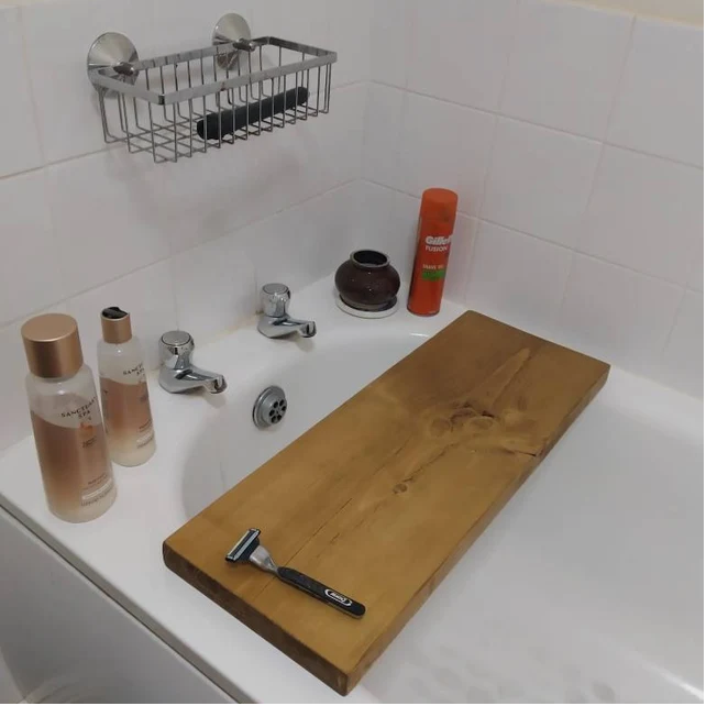 Rustic Wooden Bath Caddy / Tray