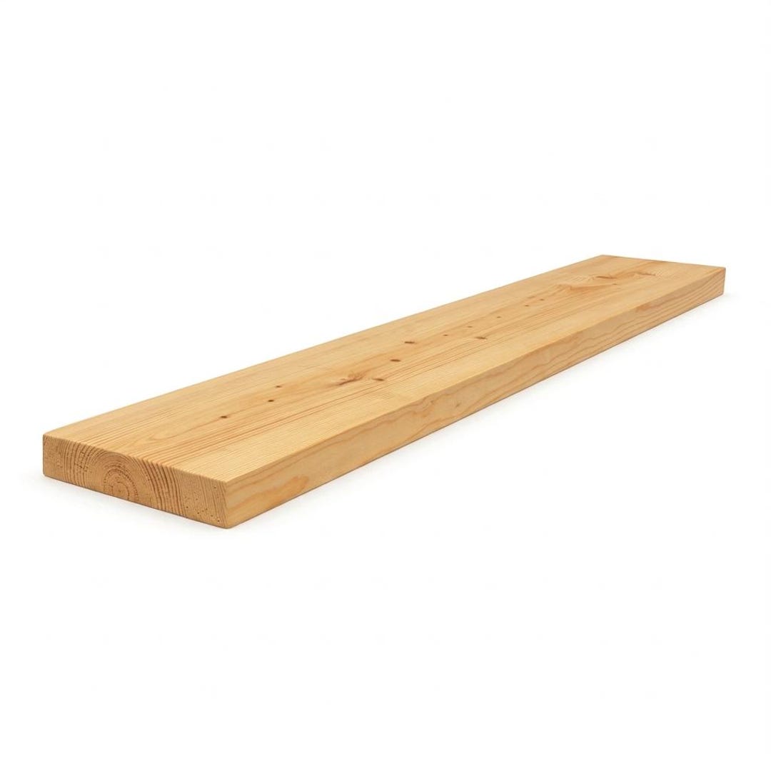 Reclaimed scaffold board shelf: rustic solid pine, DIY furniture plank (depth 22cm)