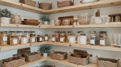 Solid wood corner shelf, rustic floating wall shelving