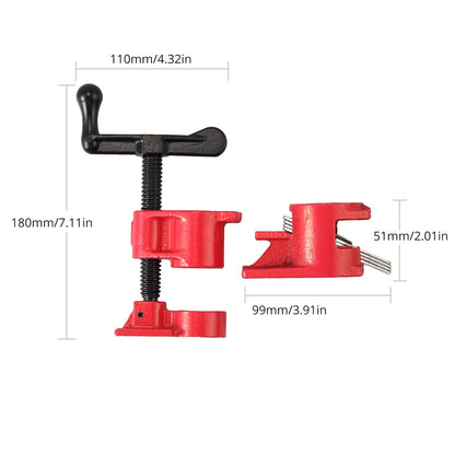 4x Sash Clamps, 3/4" Gluing Pipe Clamp Set